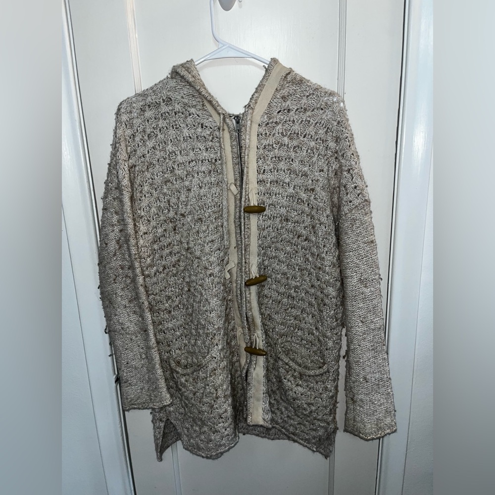 Free people Turn up the Sun Toggle Coat in Oatmeal